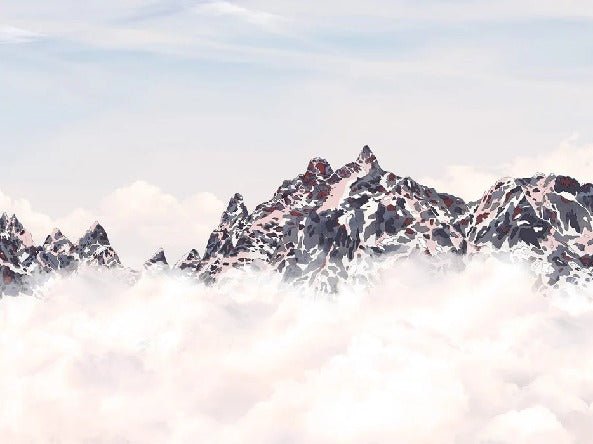 Papier peint coucher de soleil les cimes, XXL, tendance