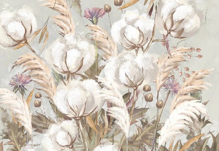 Papier peint panoramique fleur coton, XXL, tendance