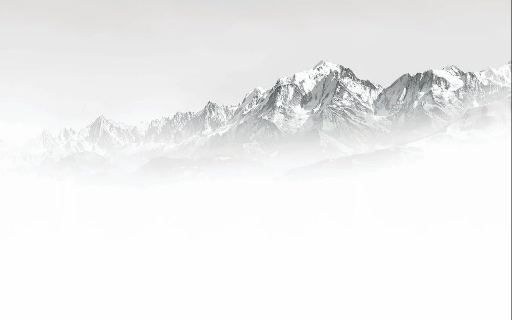 Mont Blanc in the mist black and white wallpaper