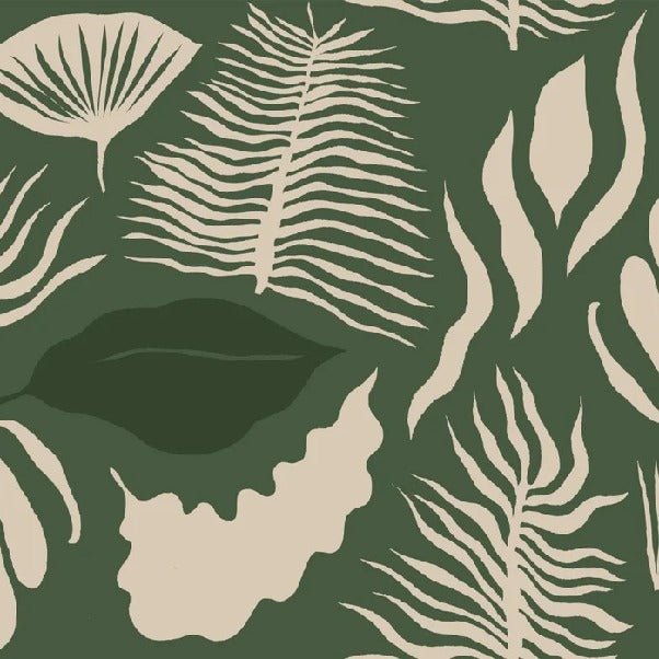 Green modern art wallpaper