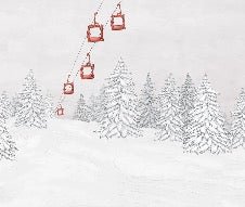 Red gondola mountain wallpaper