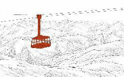 Red La Plagne cable car wallpaper