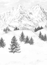 Papier peint montagne sommets de Chamonix, XXL, tendance