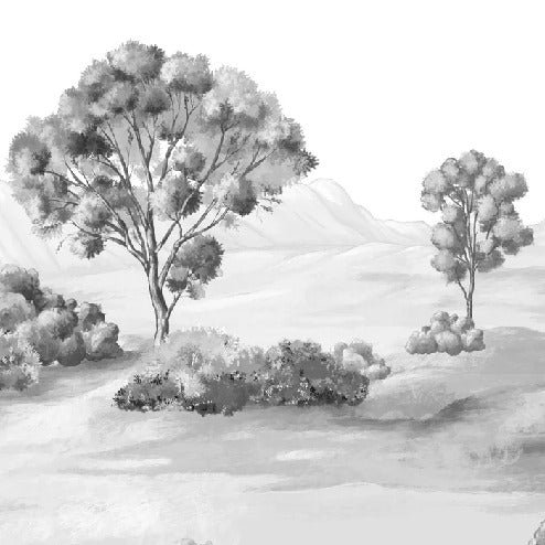 Black and white poetic landscape wallpaper