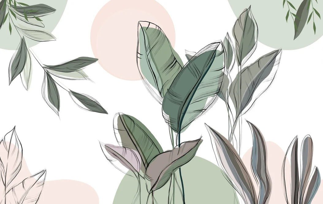 Panoramic green wallpaper