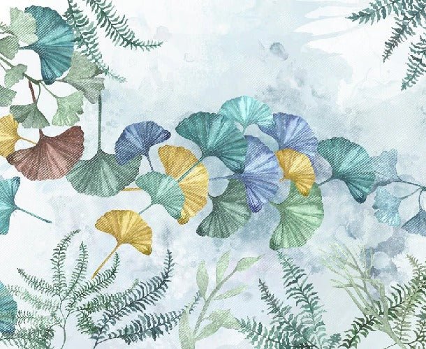 Panoramic ginkgo biloba japan wallpaper