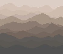 Panoramic dunes terracotta wallpaper