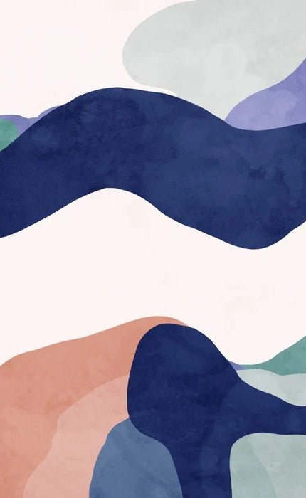 Papier peint abstrait ondulation, XXL, tendance