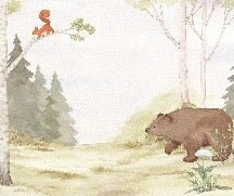 Children's soft wallpaper Bear in the forest