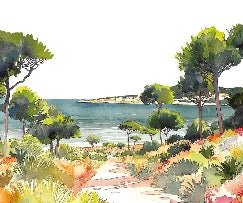 Summer air panoramic wallpaper