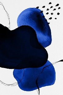 Modern watercolor wallpaper petrol blue