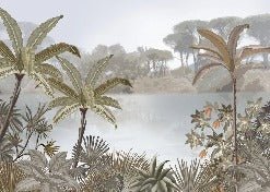 Custom wallpaper Jungle painting trend