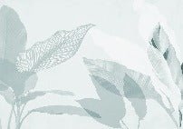 Modern water-green foliage wallpaper