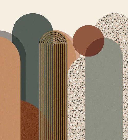 Trendy graphic Art Deco wallpaper