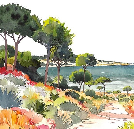 Panoramic summer air wallpaper