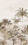 Panoramic jungle eden sepia wallpaper