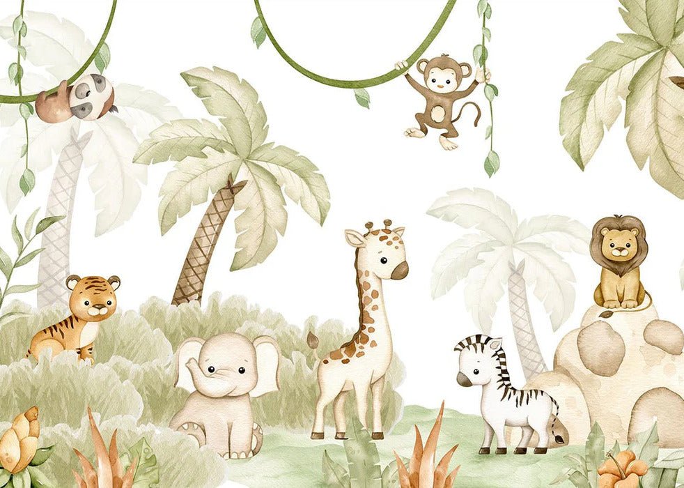 Soft savannah animal wallpaper