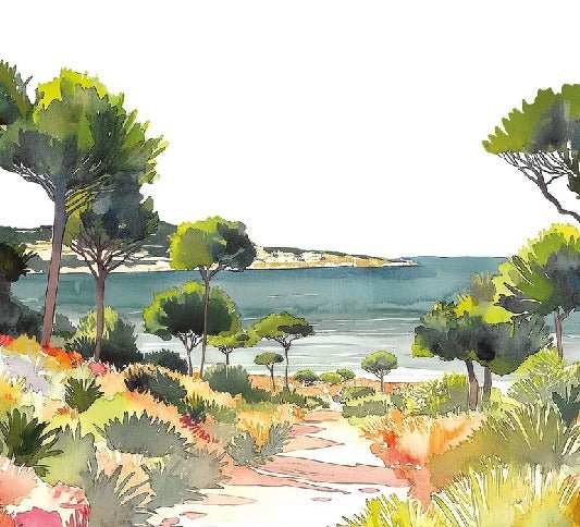 Panoramic summer air wallpaper