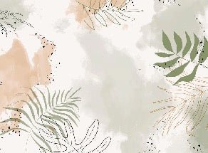 Panoramic vegetal watercolor wallpaper
