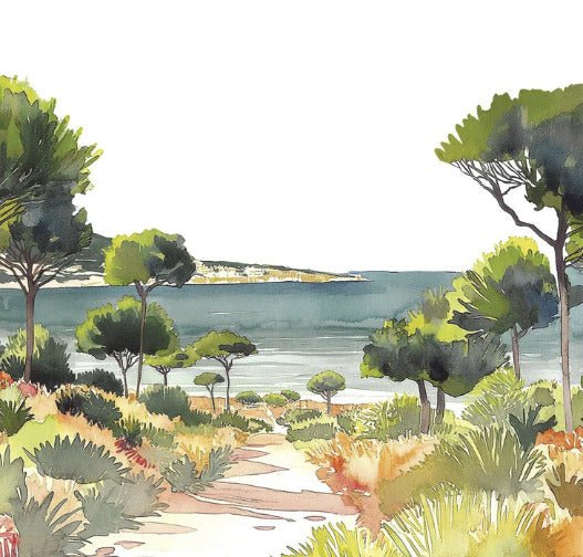 Panoramic summer air wallpaper