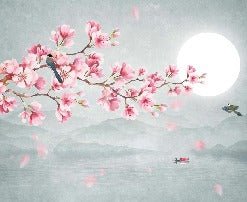 Poetic cherry blossom wallpaper