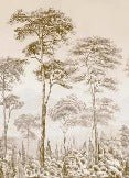 Sepia pinewood nature wallpaper