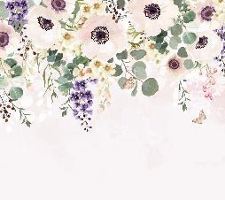 Wonderful flowers bathroom wallpaper