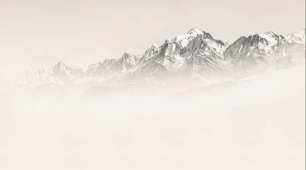 Mont Blanc in sepia mist wallpaper