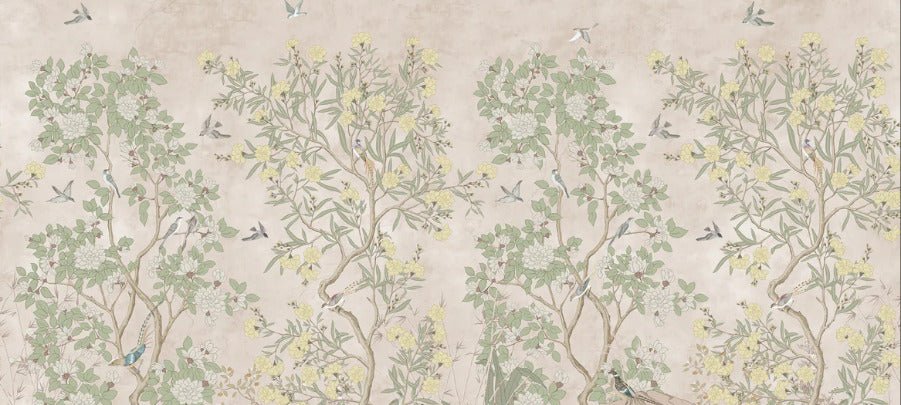Papier peint panoramique chinoiserie garden, XXL, tendance