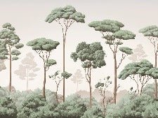 Pine forest breeze wallpaper