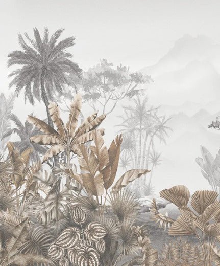 Tropical sepia wallpaper