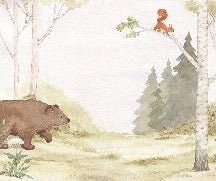 Children's soft wallpaper Bear in the forest