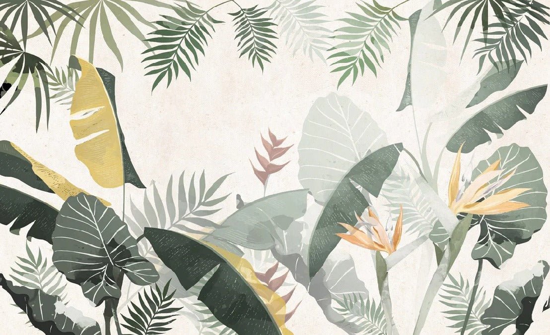 Yellow green custom-made wallpaper