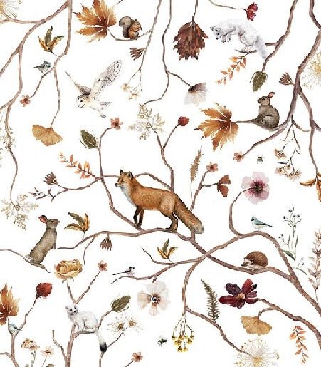 Children's forest adventure wallpaper