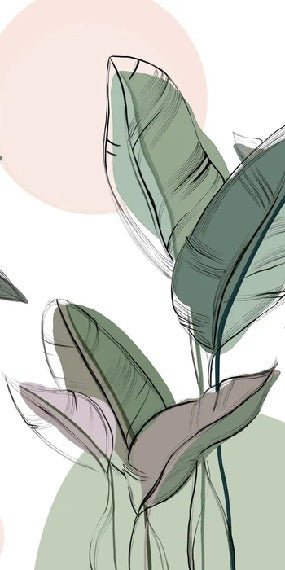 Panoramic green wallpaper