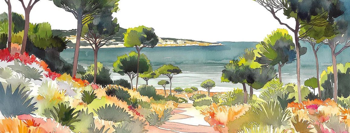 Panoramic summer air wallpaper