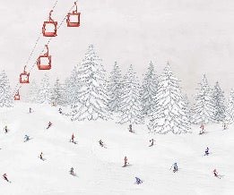 Colorful gondola wallpaper