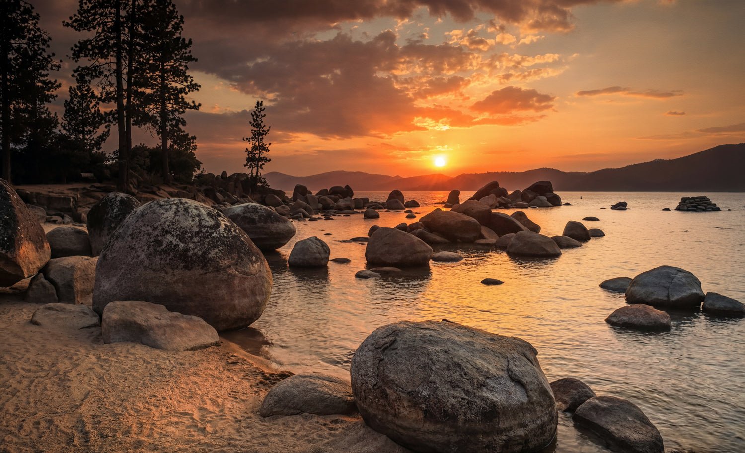 Papier peint panoramique coucher de soleil évasion - Muralconcept