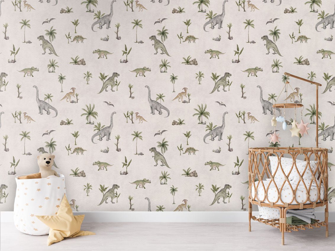 Papier peint à motif pour enfant. Les gentils dinosaures - Muralconcept