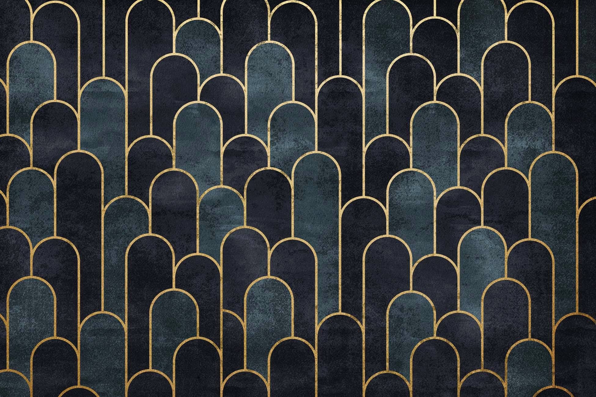 Papier peint restaurant dark blue chic, XXL, tendance