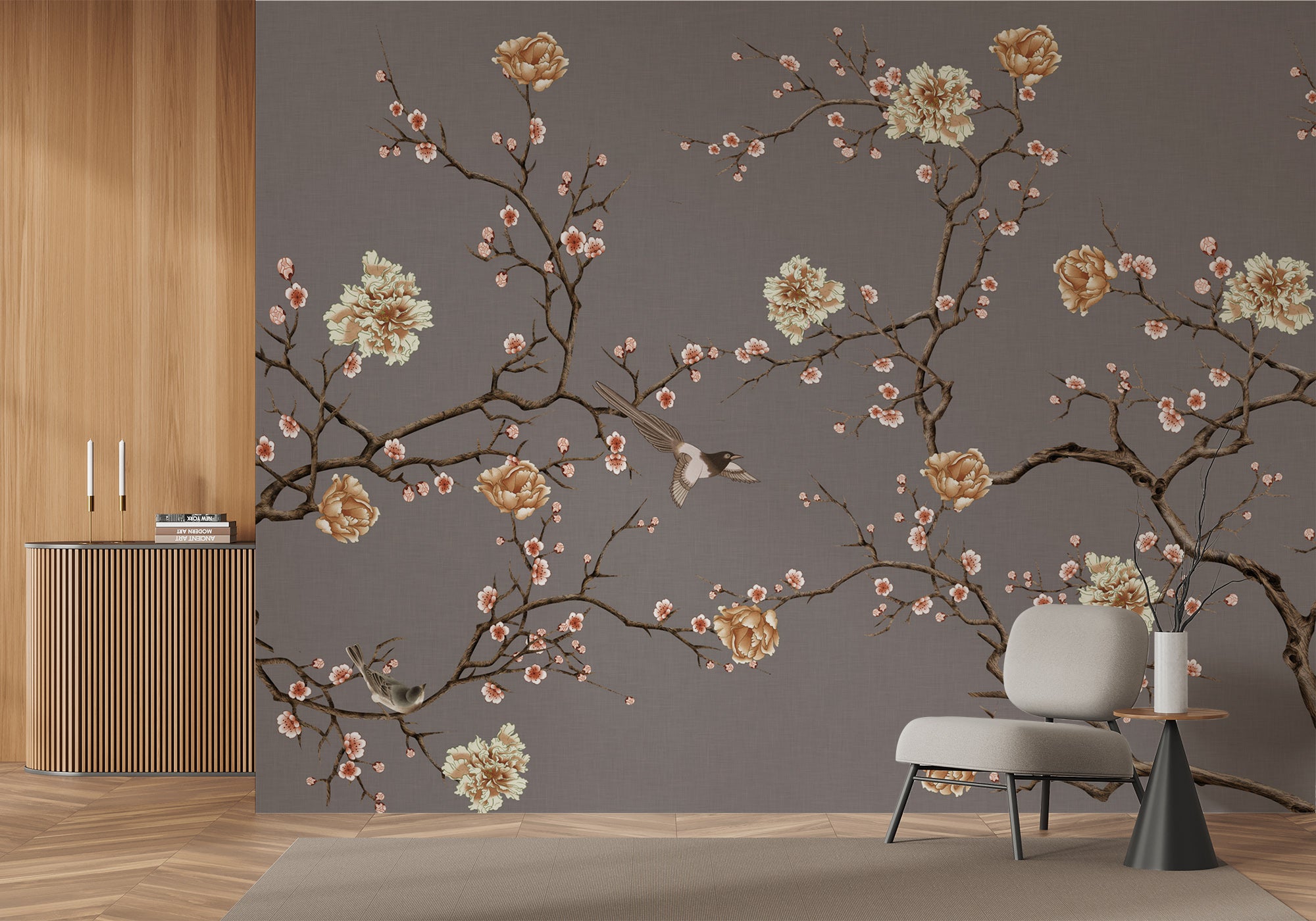 Papier peint Fleur de Printemps, mural concept, tendance