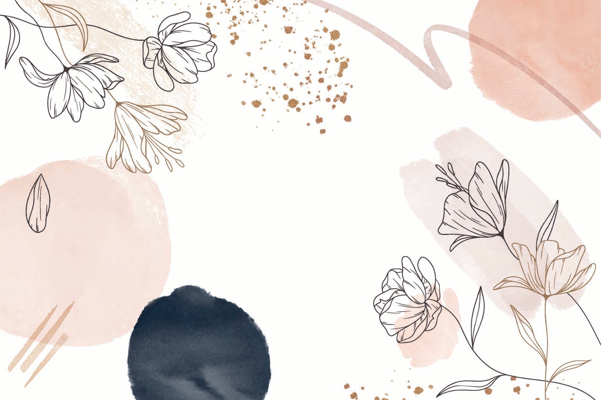 Papier peint formes et fleurs, XXL, tendance