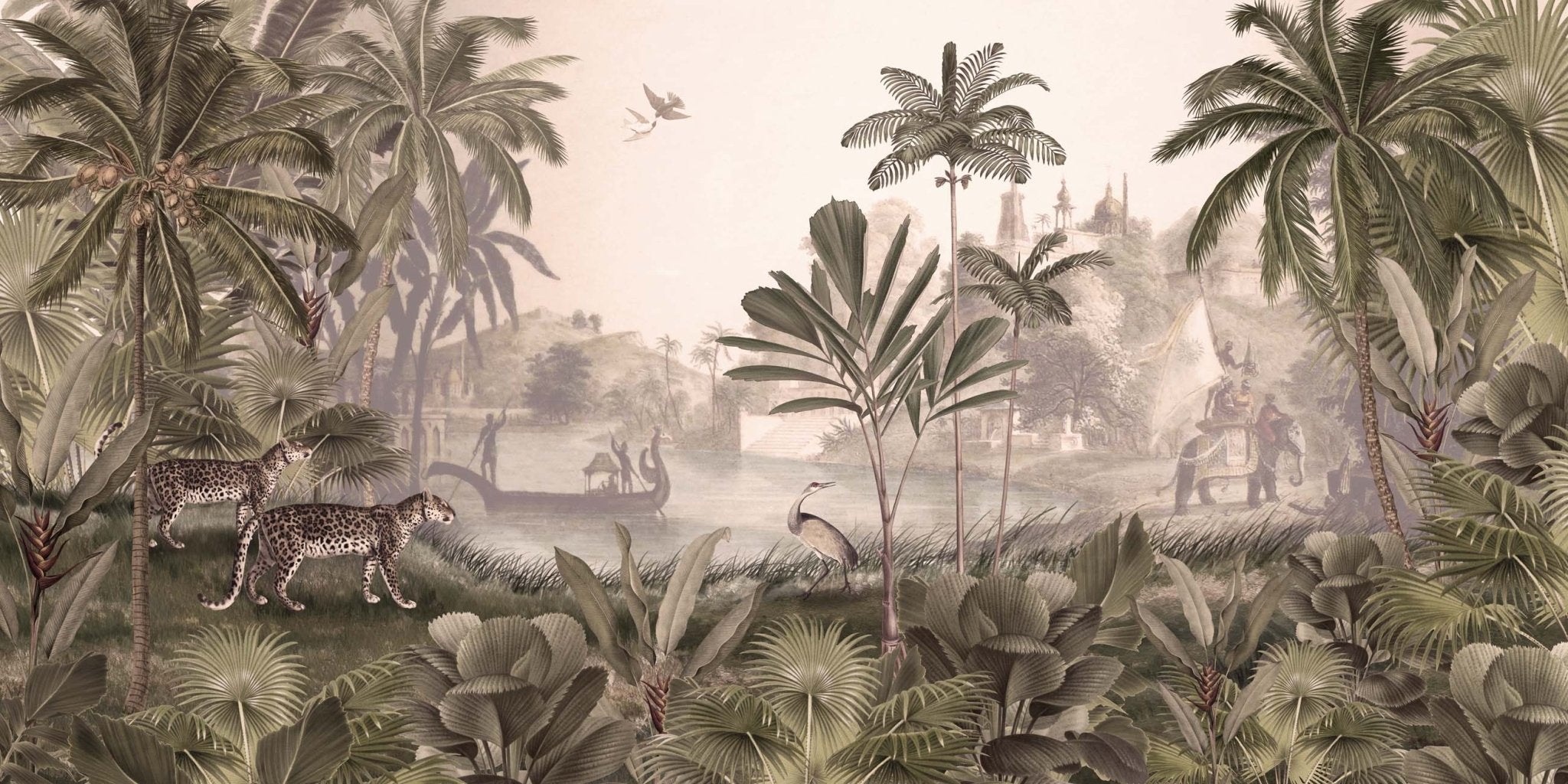 Papier peint jungle haven léopard, XXL, tendance