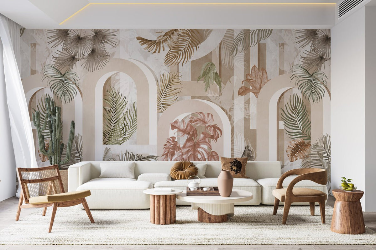 Sepia arch pattern wallpaper