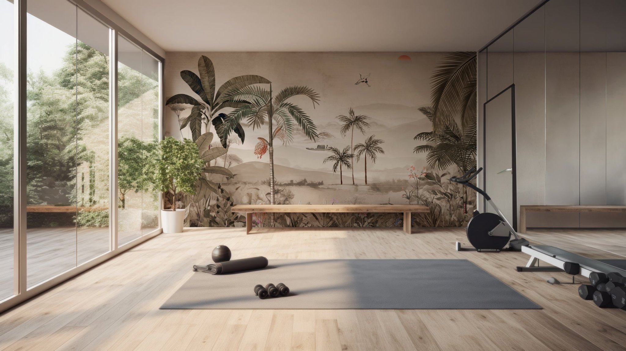 Papier peint l'art de la jungle peint, XXL, tendance