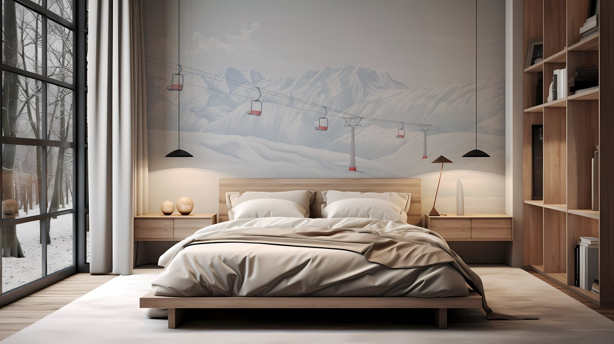 Papier peint massif des grandes Rousses, mural concept, tendance