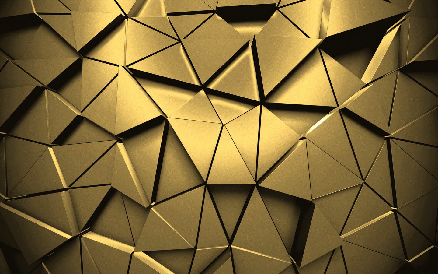 Papier peint 3D black perspective gold, mural concept, tendance