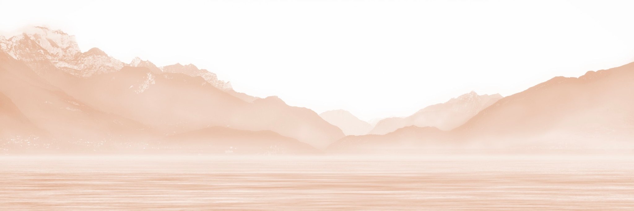 Papier peint Annecy et son lac paisible terracotta, mural concept, tendance