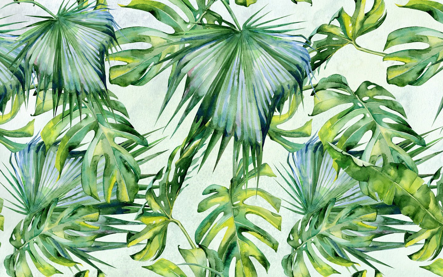 Papier peint Feuillages Verts, mural concept, tendance