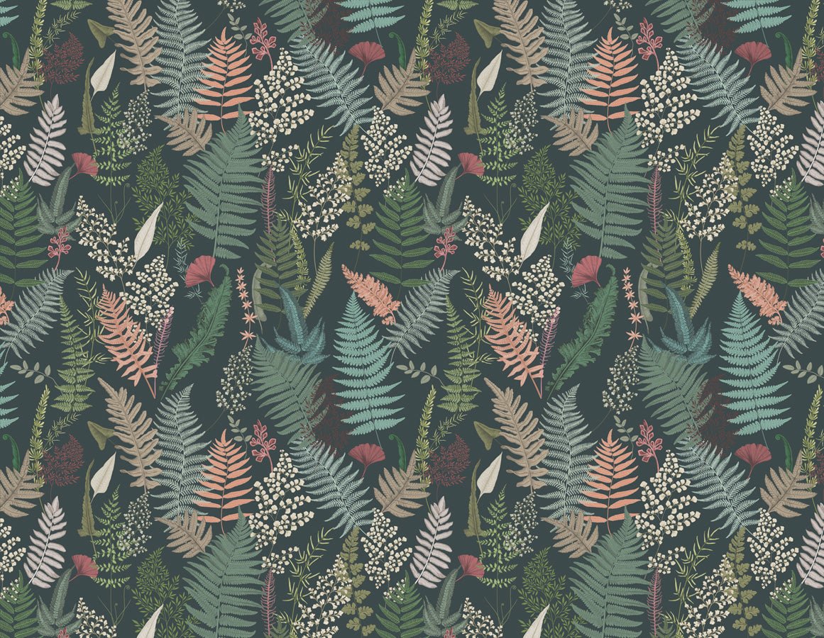 Papier peint feuille dense d'automne, mural concept, tendance